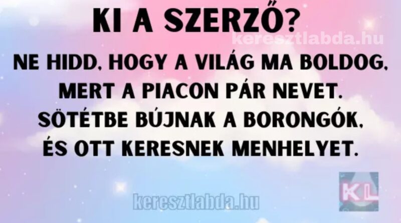 napi irodalom feladat