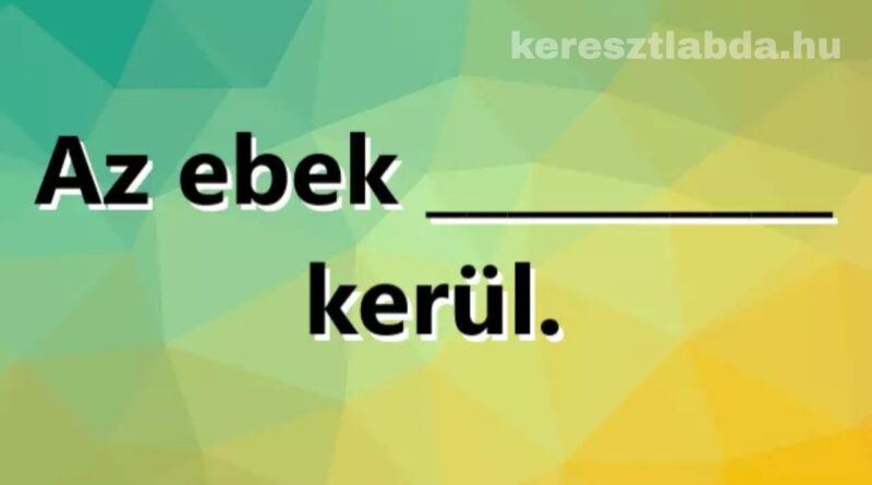 napi közmondás feladat