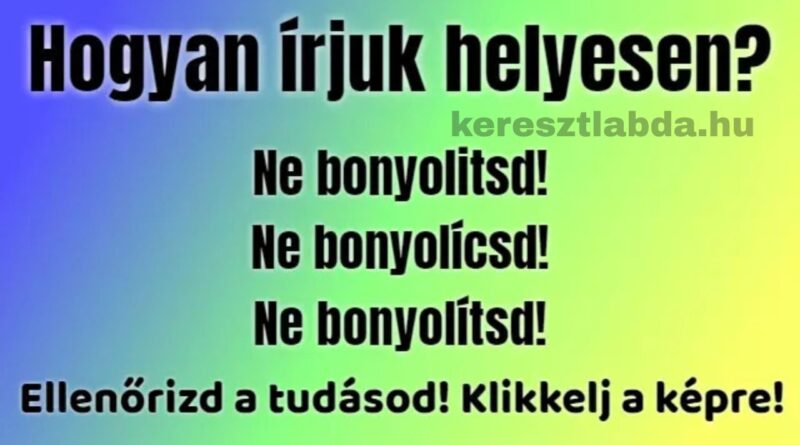 helyesírás feladat