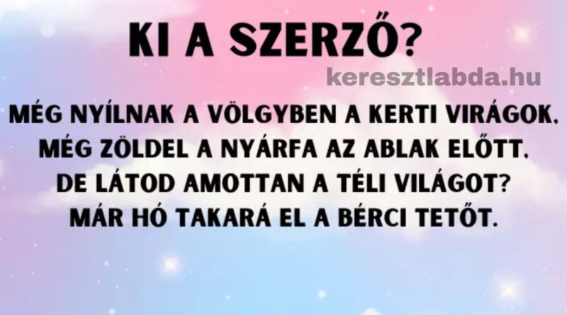 napi irodalom feladat