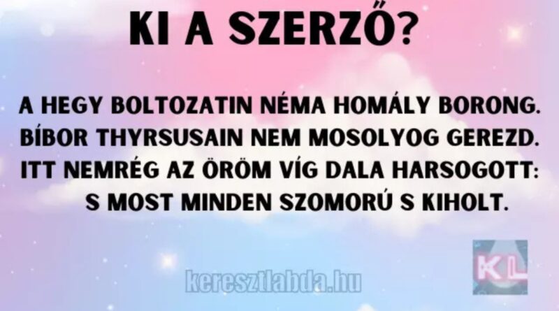 irodalom feladat