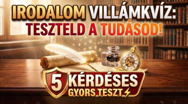 irodalom villám kvíz