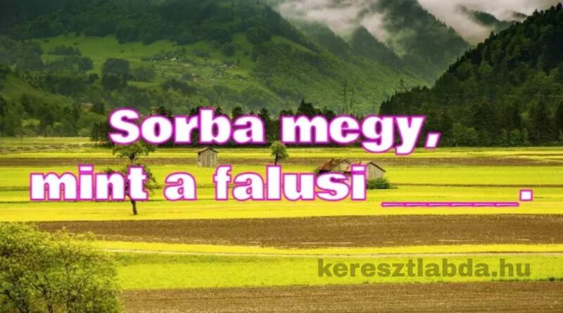 közmondás feladat