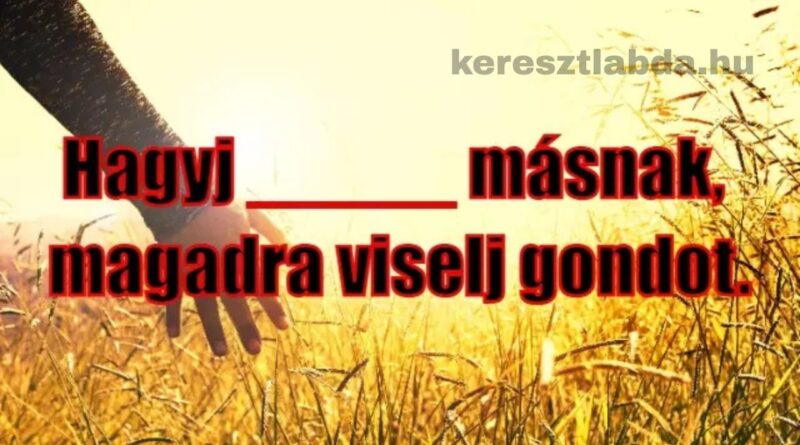 közmondás feladat