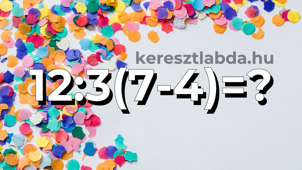 Matek feladat képe: egy osztást és egy zárójeles szorzást tartalmazó kifejezés, három válaszlehetőséggel