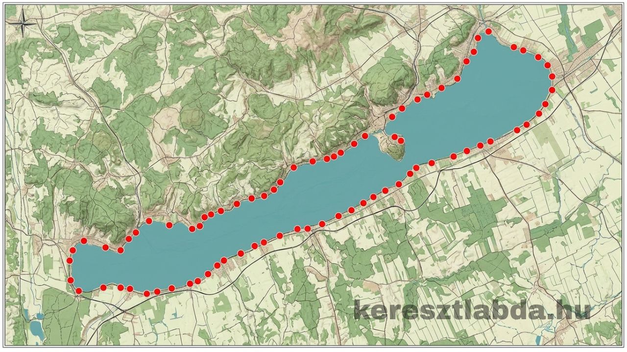 Balaton-parti települések térképe