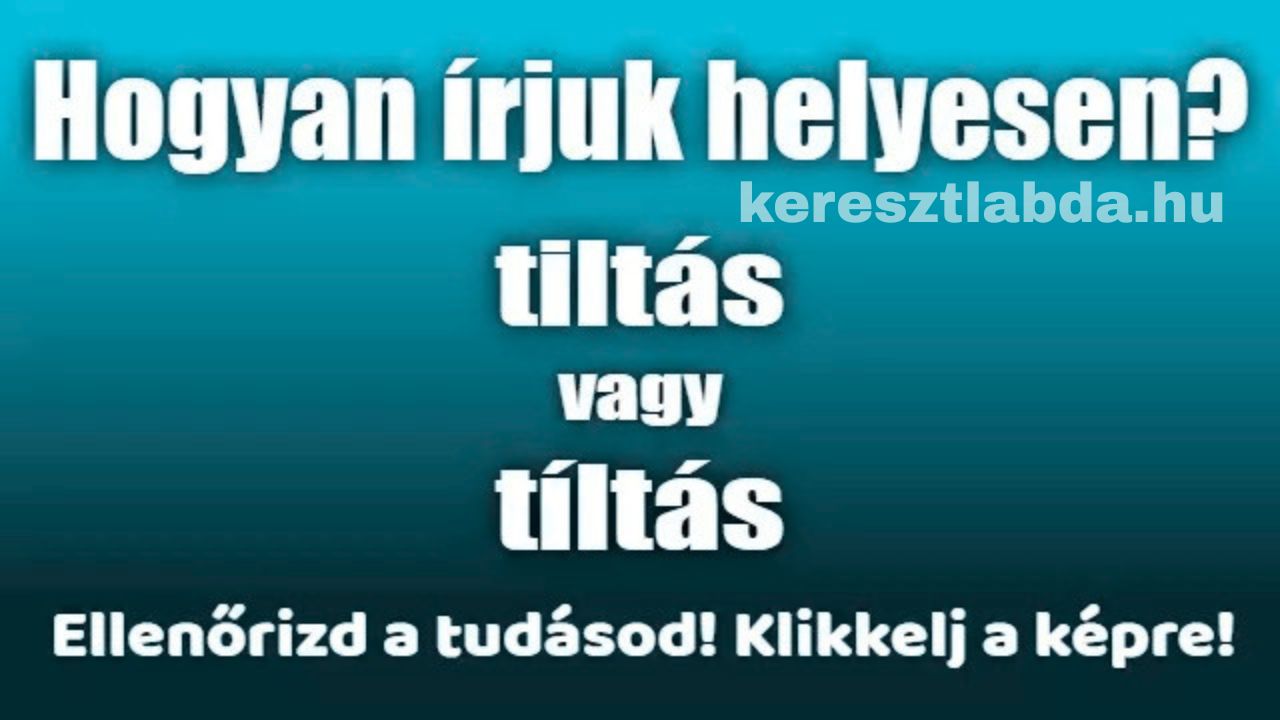 Helyesírás feladat kék háttéren: két írásalak közül kell választani, az eltérés egyetlen ékezet