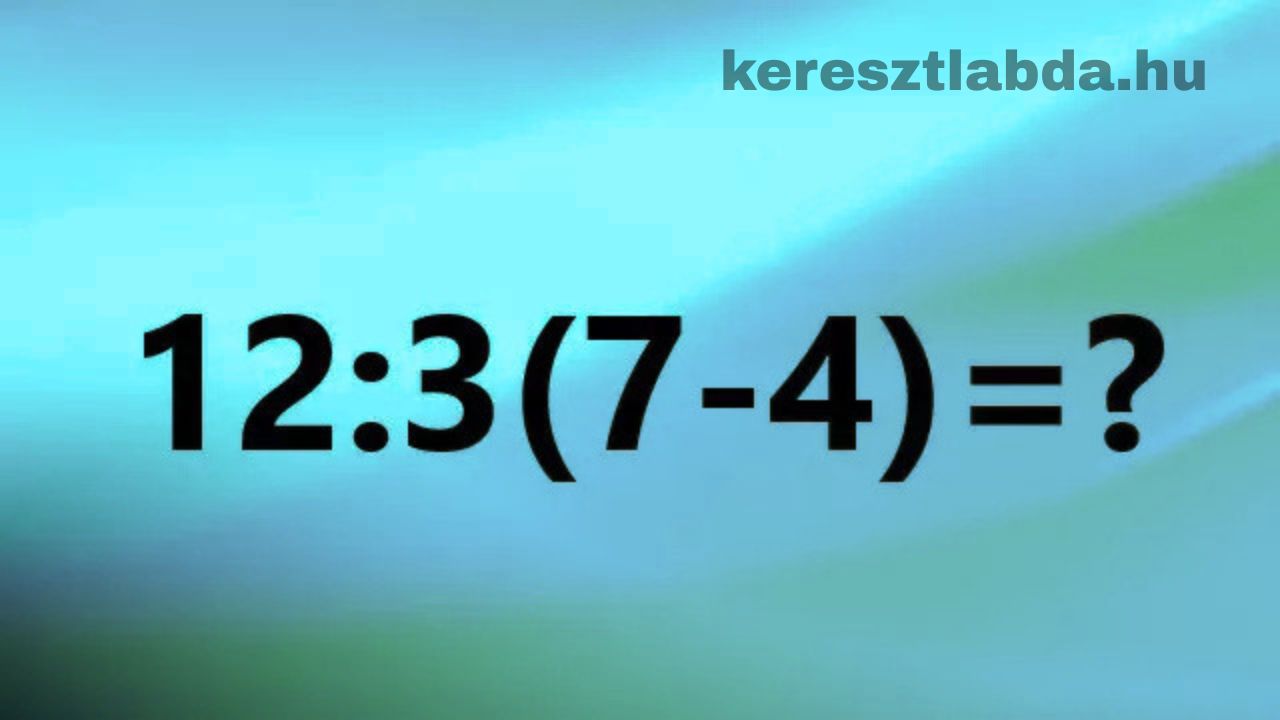 Matek feladat képe: osztás és zárójeles szorzás egy sorban, kék háttéren