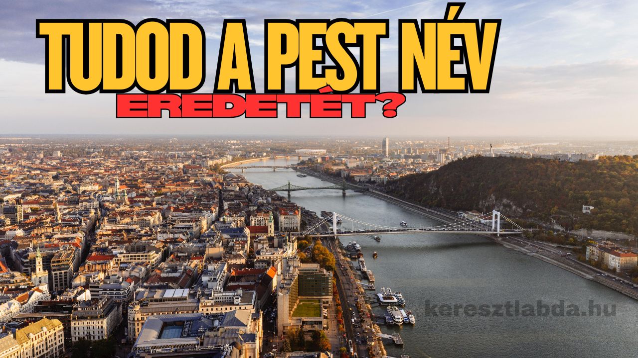 A pesti Duna part a Parlamenttel, illusztráció a Pest neve eredetéről szóló napi feladathoz